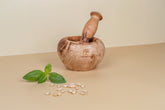 Round Olive Wood Mortar - Timeless Kitchen Essential