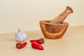 Rustic Olive Wood Mortar - Timeless Kitchen Essential