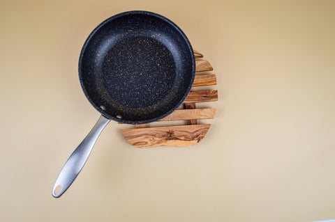 Apple Shaped Olive Wood Trivet - Naturally Charming