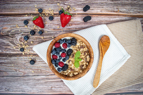 Granola bowl with spoon